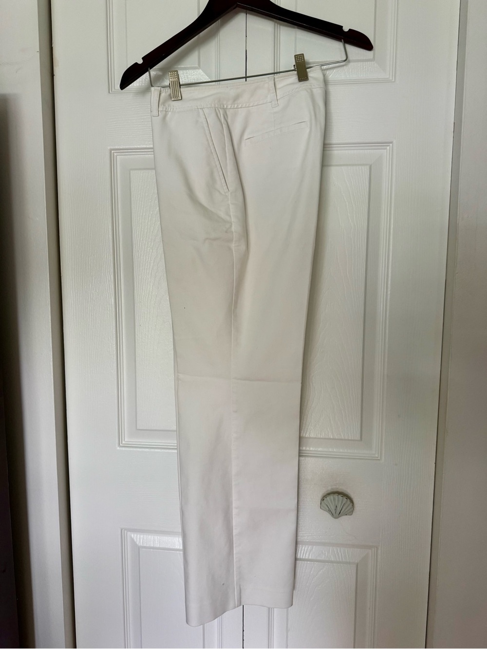 Talbots Petites White Straight-Leg Dress Pants 12P Classic Tailored Trousers